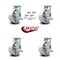 Service Caster 6 Inch Semi Steel Caster Set with Roller Bearings and Brake/Swivel Lock SCC SCC-30CS620-SSR-TLB-BSL-4 - alternate 4